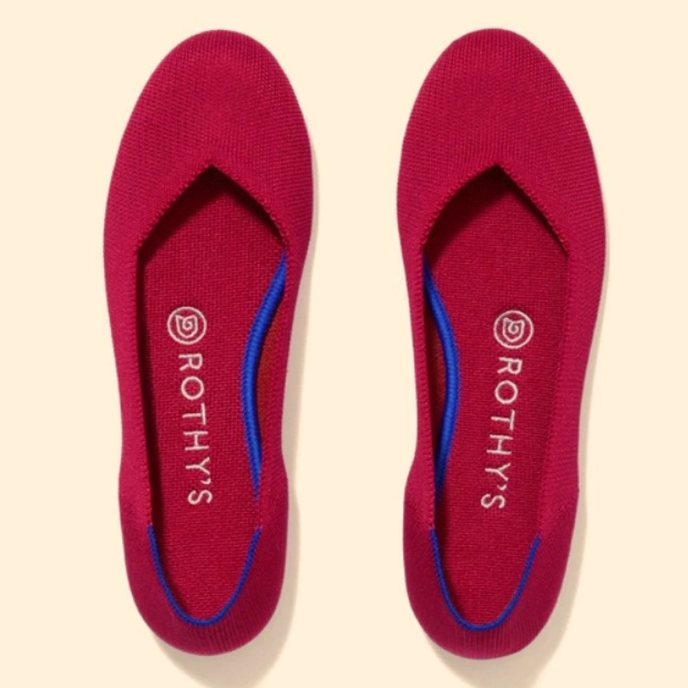 Rothy’s The Flat Scooter Red 7.5 new in box